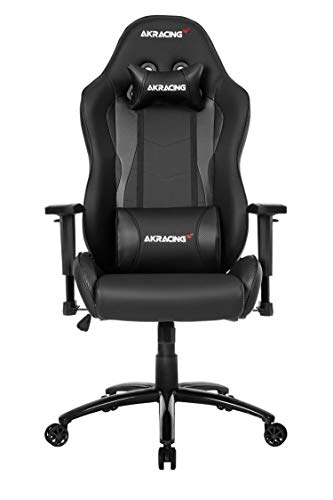 AKRacing NITRO Gaming Chair with High Backrest, Recliner, Swivel, Tilt, Rocker & Seat Height Adjustment Mechanisms, 5/10 Warranty – Carbon Black – PC; Mac; Linux