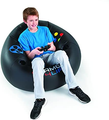 Tribello Inflatable Video Gaming Chair for Kids, Teens Cool Game Chair ,Xbox Chair, Perfect for Game Rooms,Video Games or Relaxing, Family Movie Nights,Dorms, Parties,