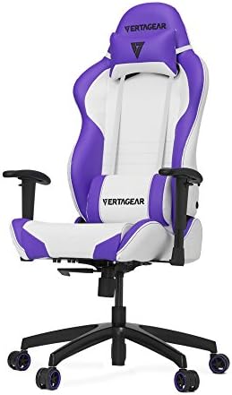 Vertagear S-Line 2000 Racing Series Gaming Chair, Large, White/Purple
